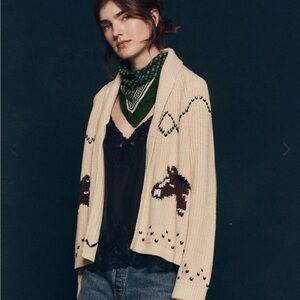 Cream Horse Pattern Sweater